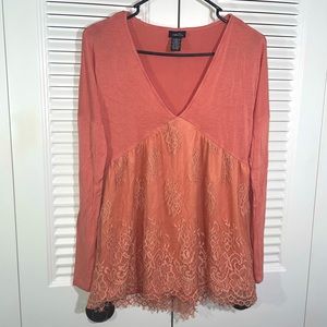 Lace long sleeve blouse